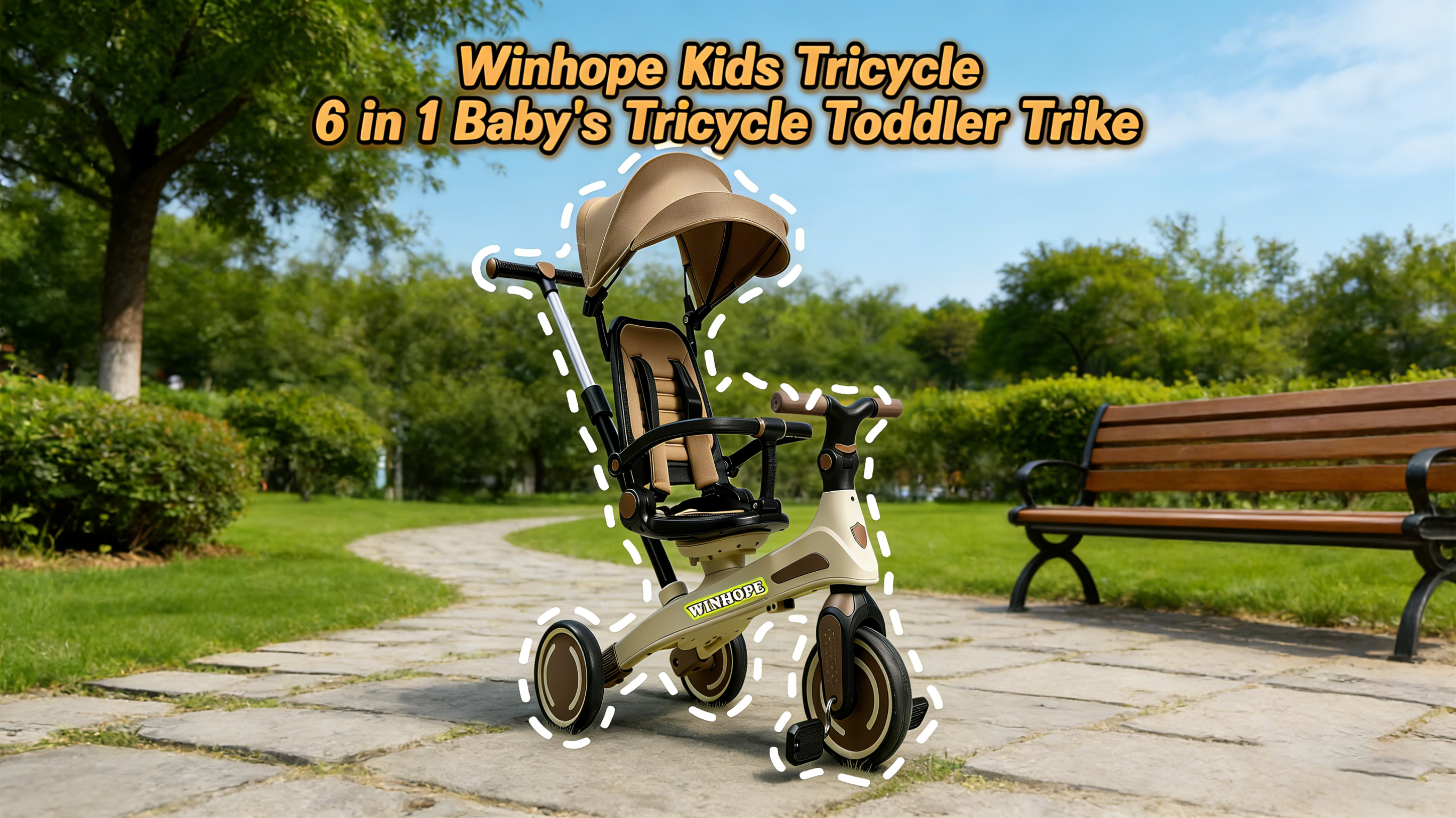 Amazon.com: Winhope Kids Tricycle, 6 in 1 Baby's Tricycle Toddler